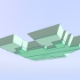 3D Darstellung der Baugrube, von schräg unten